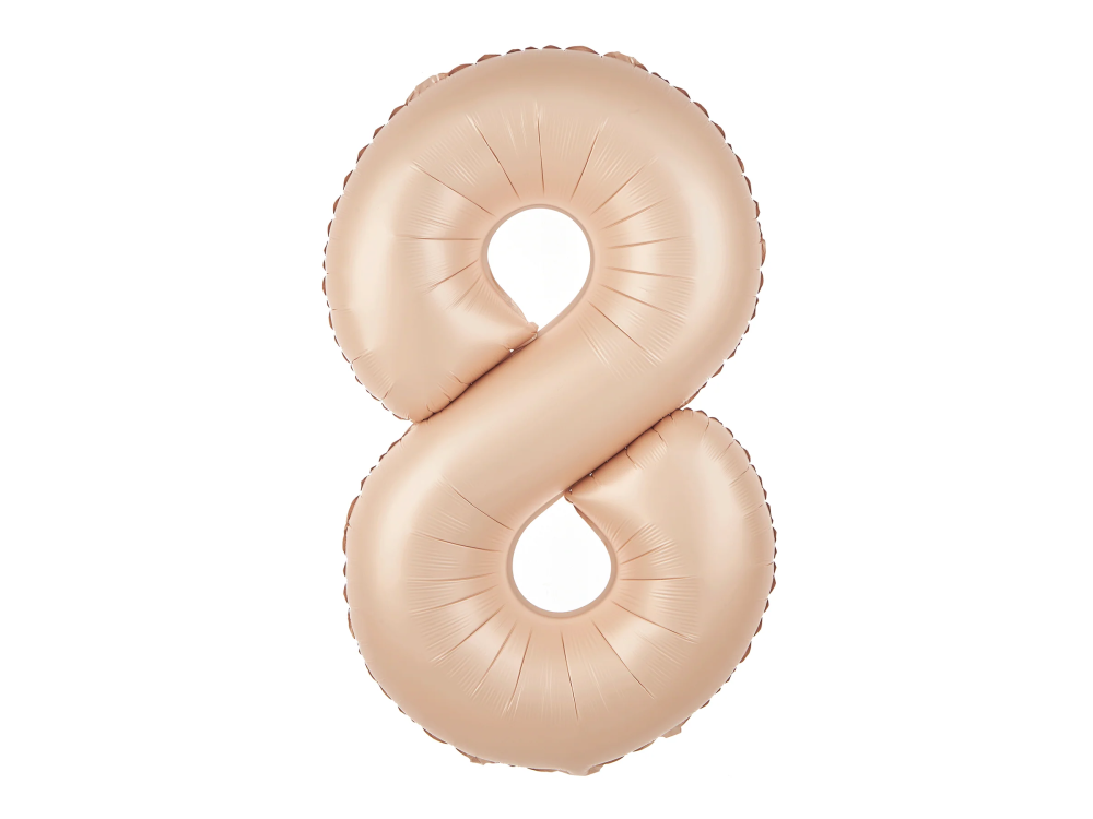 Foil balloon caramel - number 8, 100 cm