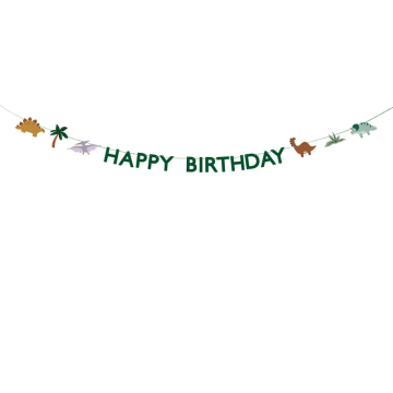 Baner Happy Birthday Dino - PartyDeco - 3 m