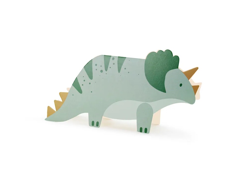 Party invitations Triceratops - PartyDeco - 6 pcs.