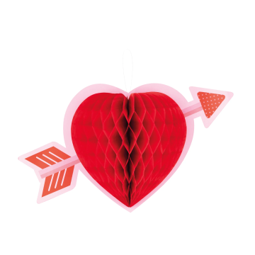 Hanging decoration Heart with an arrow - 35 x 21 cm