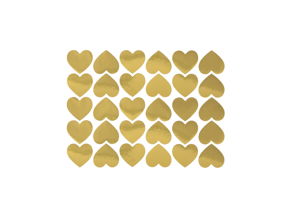 Stickers gold Hearts - 30 pcs.