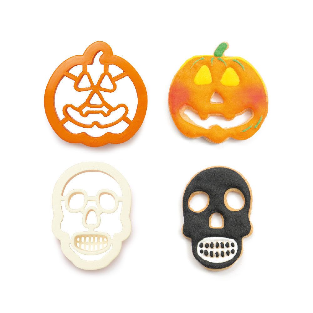 Cookies cutters - Decora - pumpkin and skull, 2 pcs.