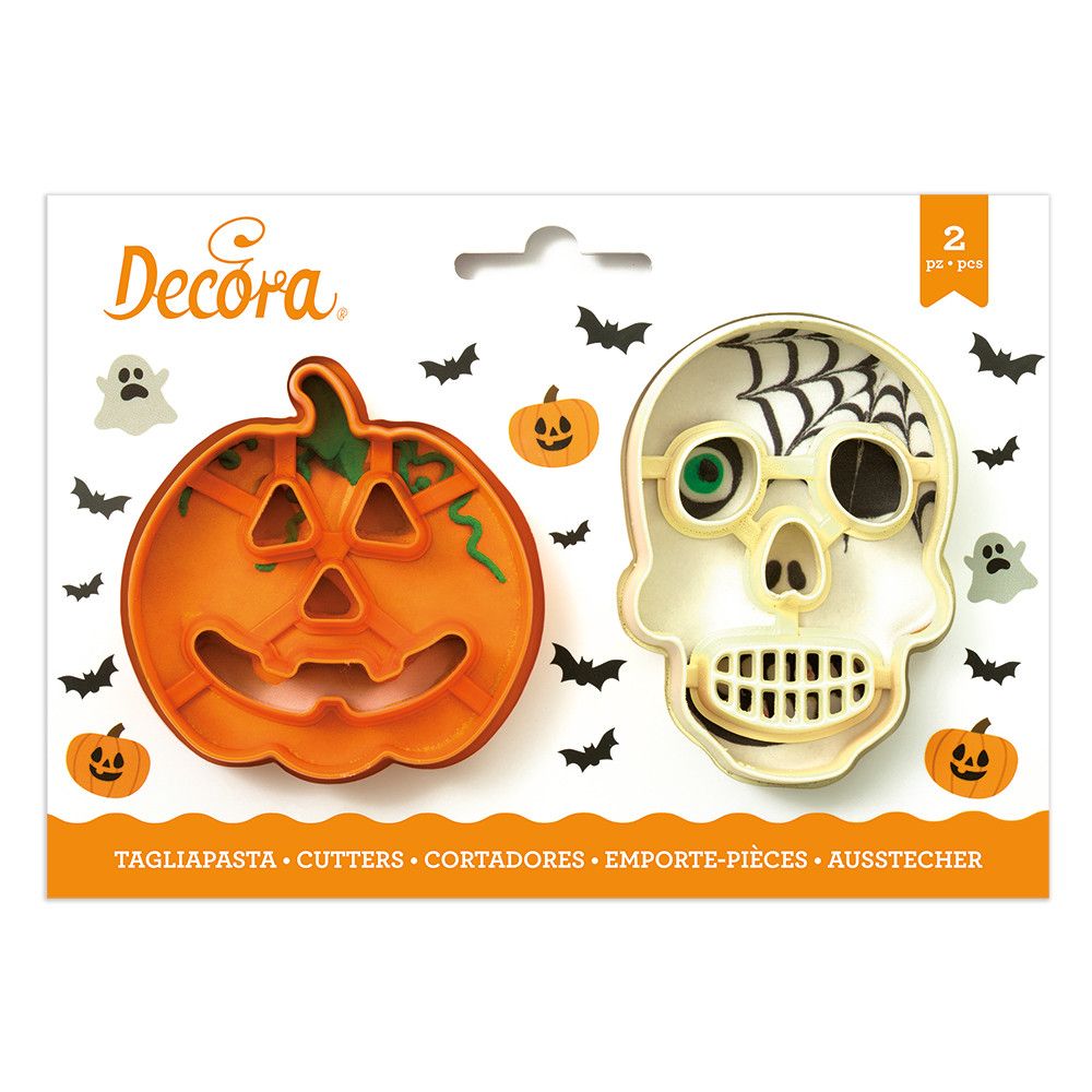 Cookies cutters - Decora - pumpkin and skull, 2 pcs.