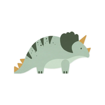 Serwetki papierowe Triceratops - PartyDeco - 18 x 10 cm, 12 szt.