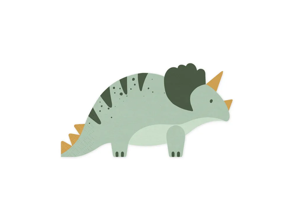 Paper napkins Triceratops - PartyDeco - 18 x 10 cm, 12 pcs.