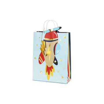 Decorative gift bag Plane - PartyDeco - 10 x 24 x 35,5 cm