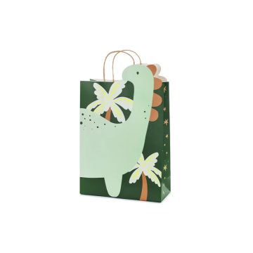 Decorative gift bag Dinosaur - PartyDeco - 10 x 24 x 37 cm