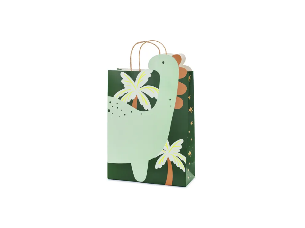 Decorative gift bag Dinosaur - PartyDeco - 10 x 24 x 37 cm