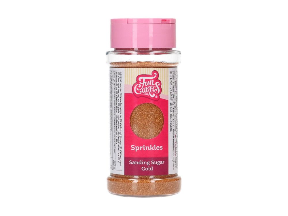 Sanding sugar - FunCakes - Gold, 80 g