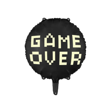Round foil balloon Game Over - PartyDeco - 35 cm