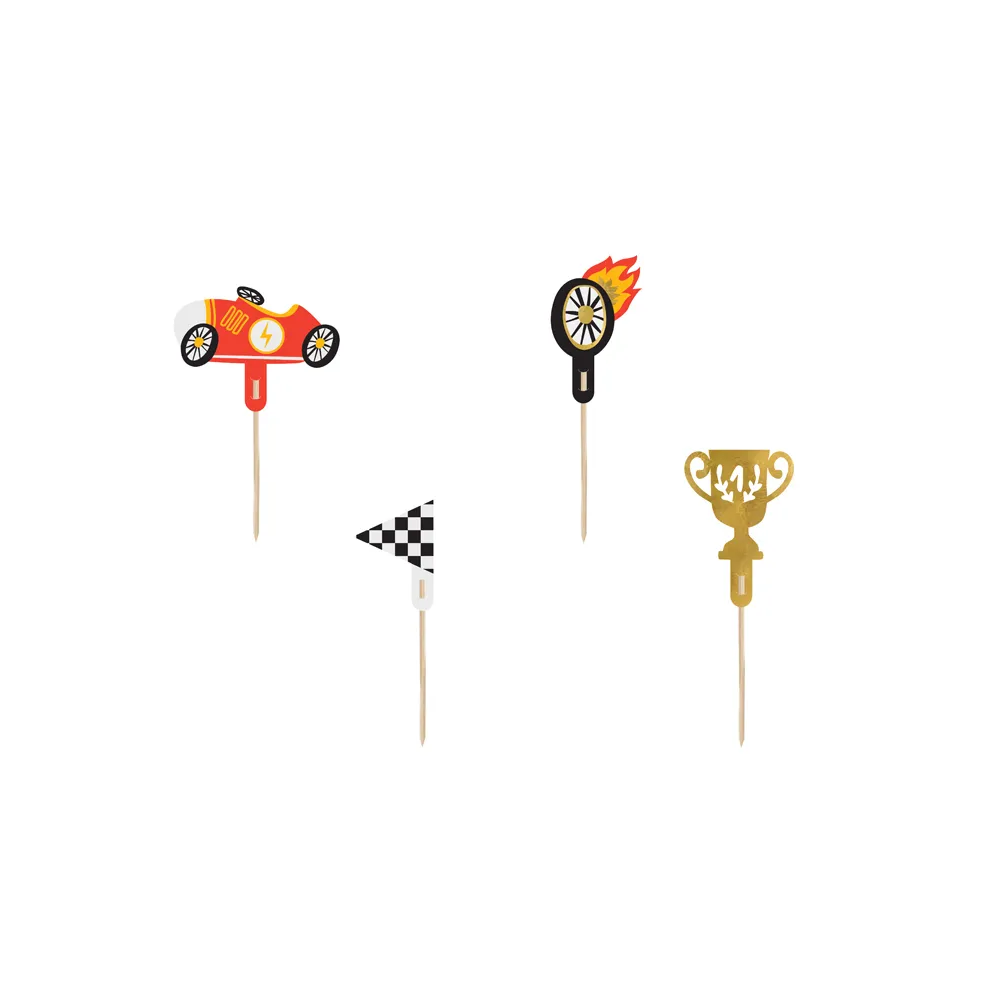 Muffin toppers Racing - PartyDeco - 4 pcs.