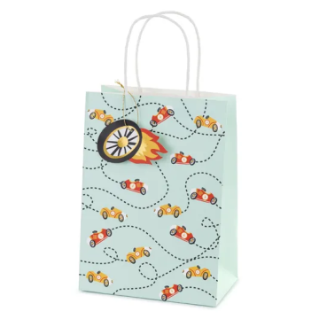Decorative gift bag Cars - PartyDeco - 10 x 18 x 25 cm