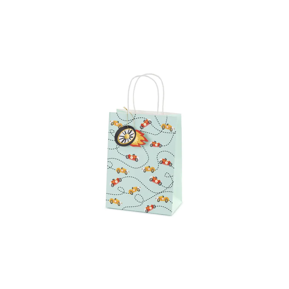Decorative gift bag Cars - PartyDeco - 10 x 18 x 25 cm