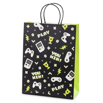 Decorative gift bag Gamepads - PartyDeco - 10 x 24 x 32 cm