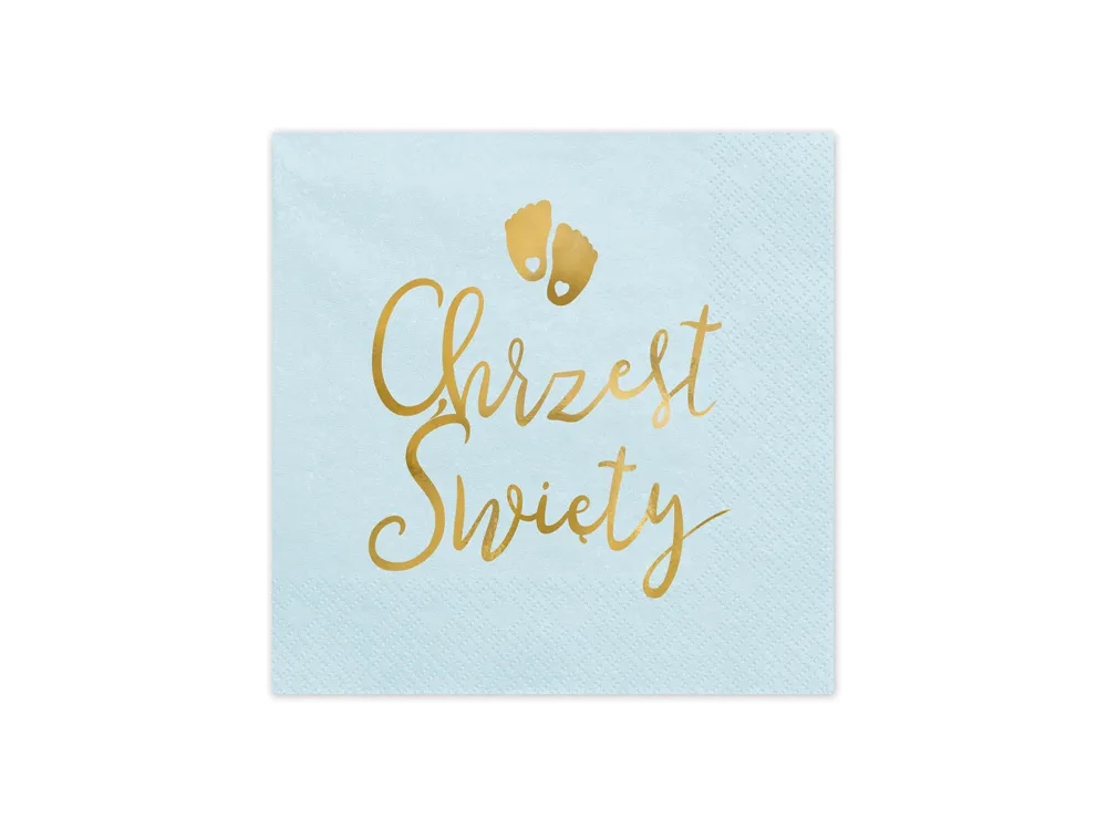 Paper napkins Chrzest Święty for boy - PartyDeco - 12 pcs.