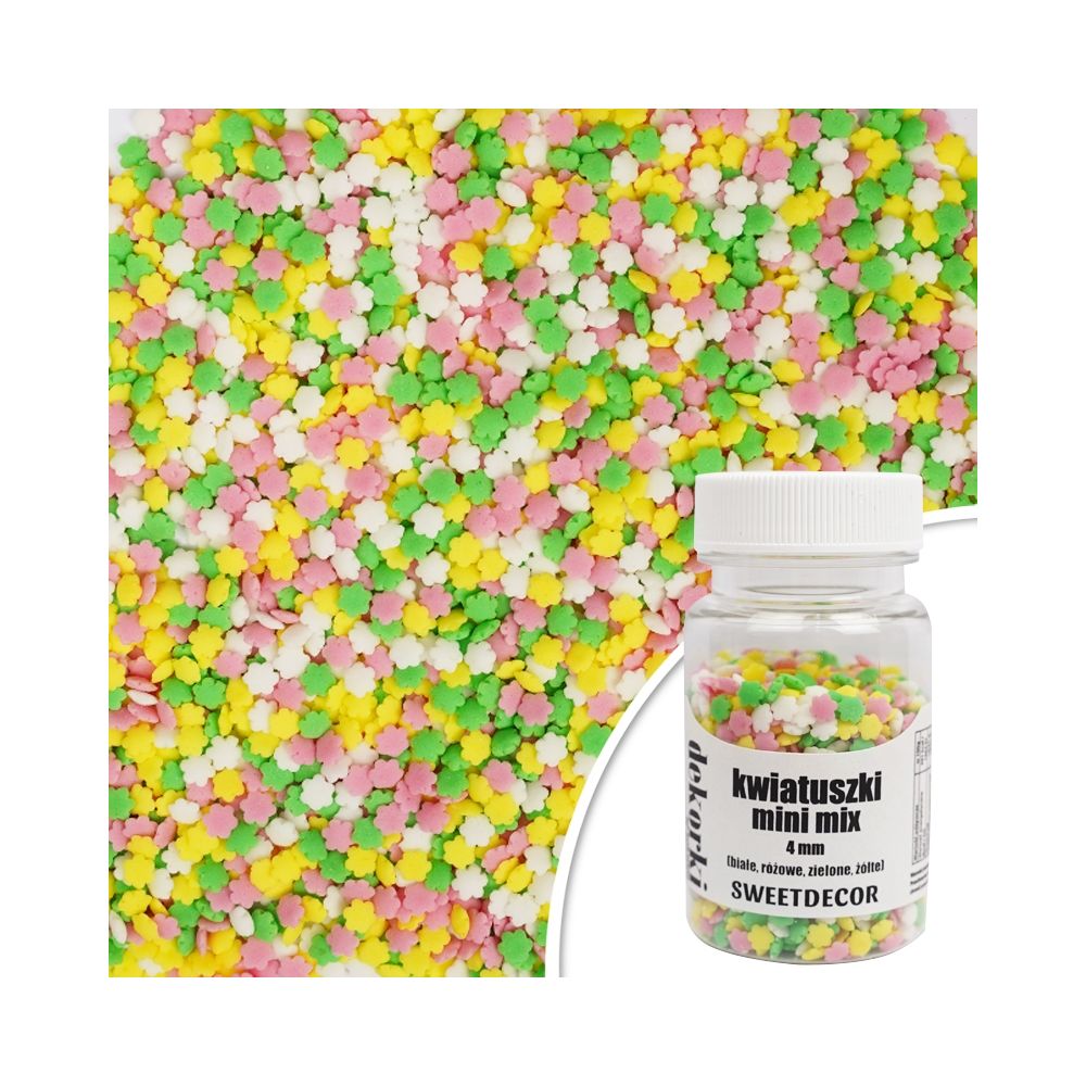 Sugar sprinkles Flowers mini mix - 30 g