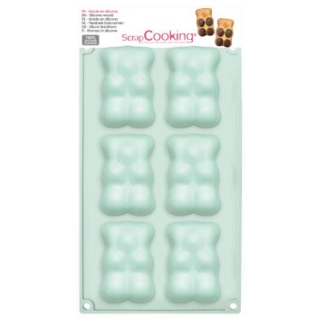 Silicone mold for cookies and chocolates Teddy bears - ScrapCooking