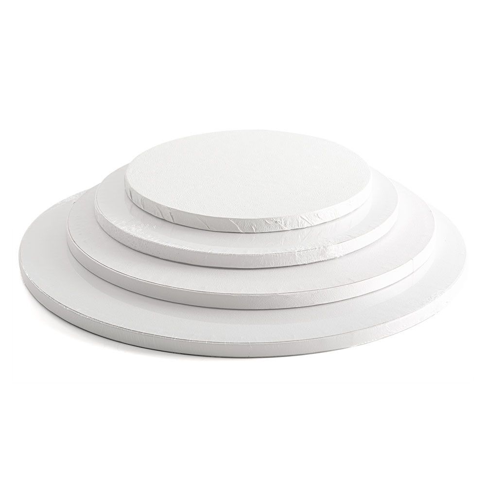 Podkład pod tort okrągły - Decora - gruby, biały, 28 cm
