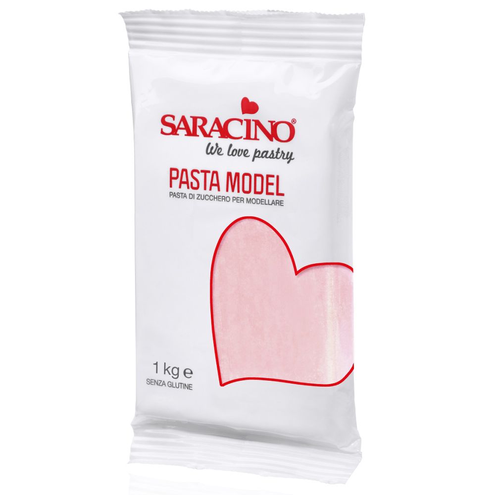 Sugar paste for modeling figures - Saracino - baby pink, 1 kg