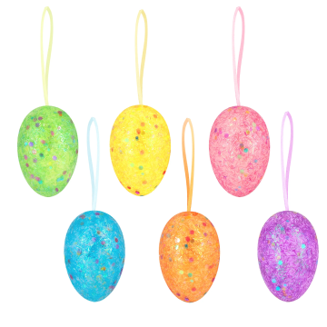 Easter hanging decoration - Colorful eggs, 6 pcs.