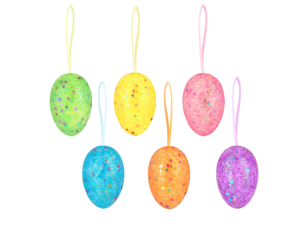 Easter hanging decoration - Colorful eggs 6 pcs