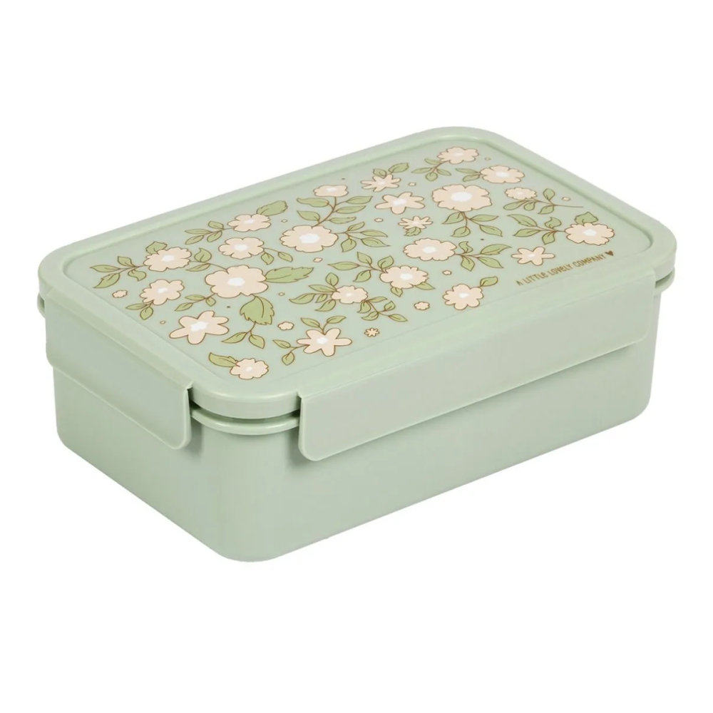Pojemnik na żywność Bento Box Blossoms Sage - A Little Lovely Company - 1,2 L