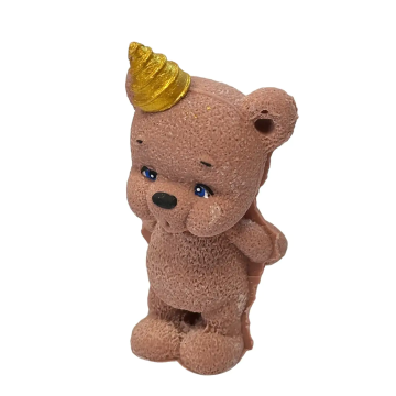 Cake sugar figurine Teddy bear in a hat - Slado - brown