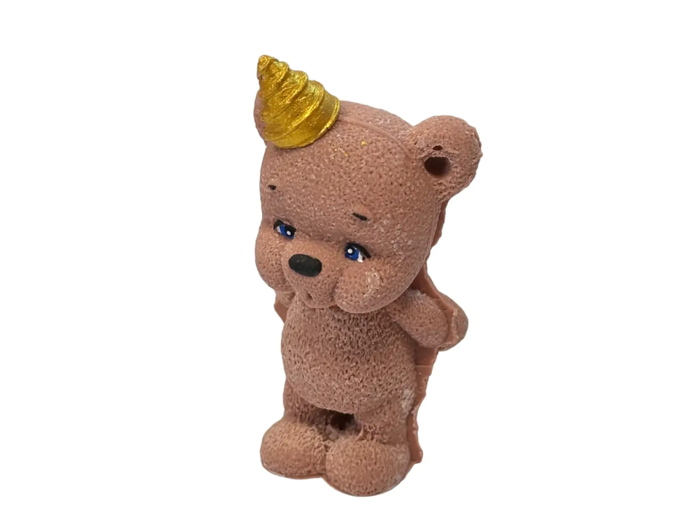Cake sugar figurine Teddy bear in a hat - Slado - brown