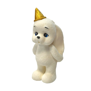 Cake sugar figurine Bunny in a hat - Slado - white