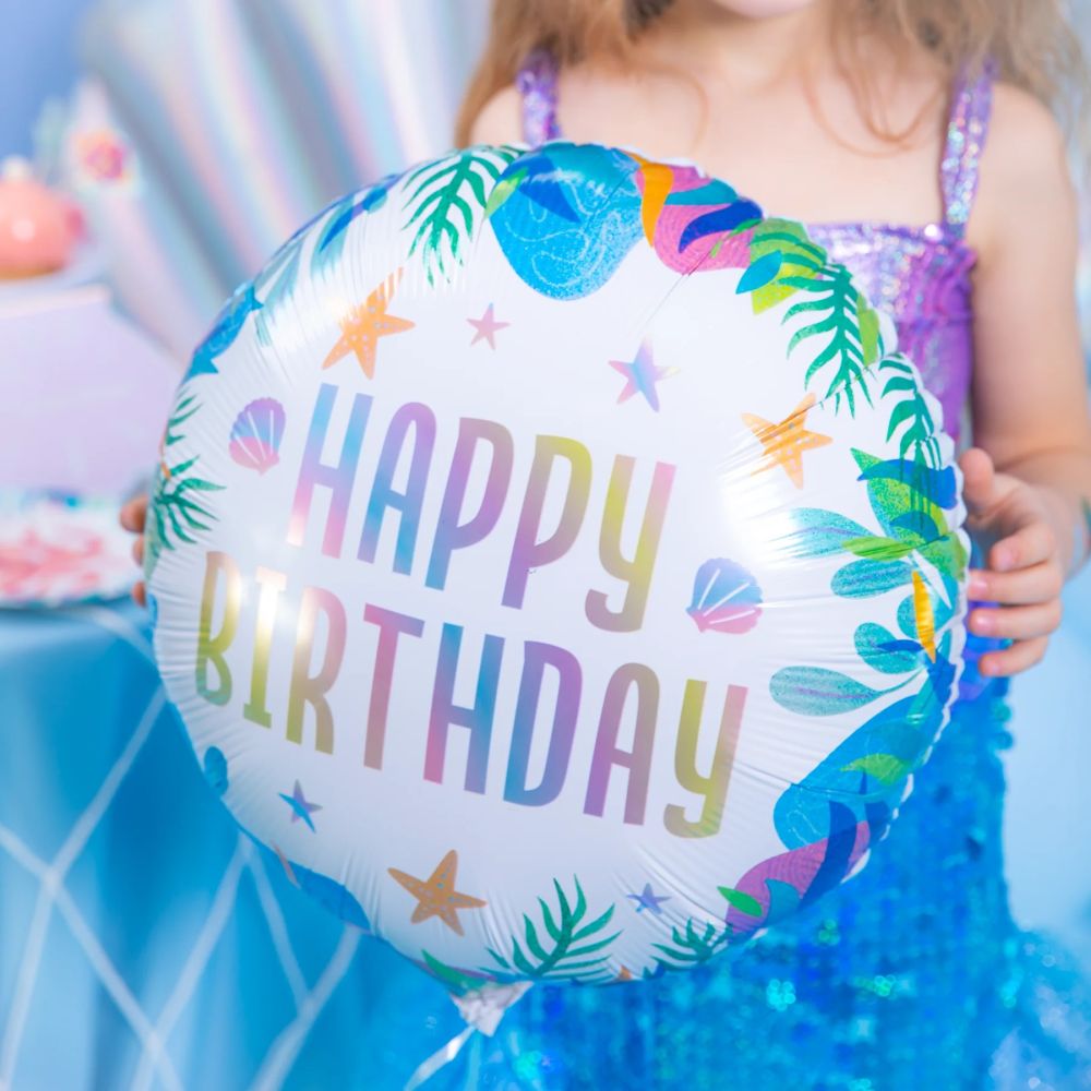 Balon foliowy Ocean - Happy Birthday, 45 cm