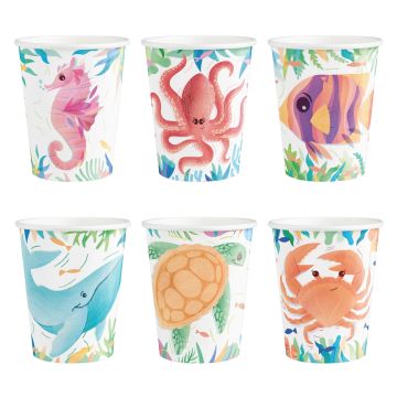 Paper cups Ocean - 220 ml, 6 pcs.