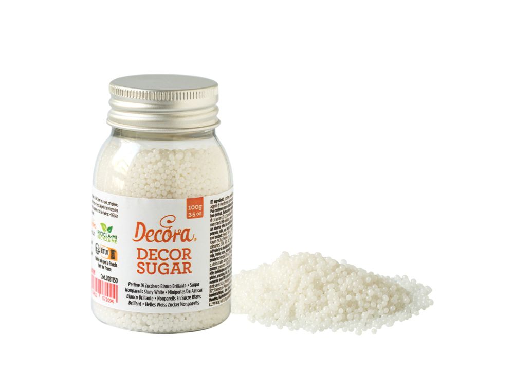 Posypka cukrowa maczek - Decora - biały, 100 g