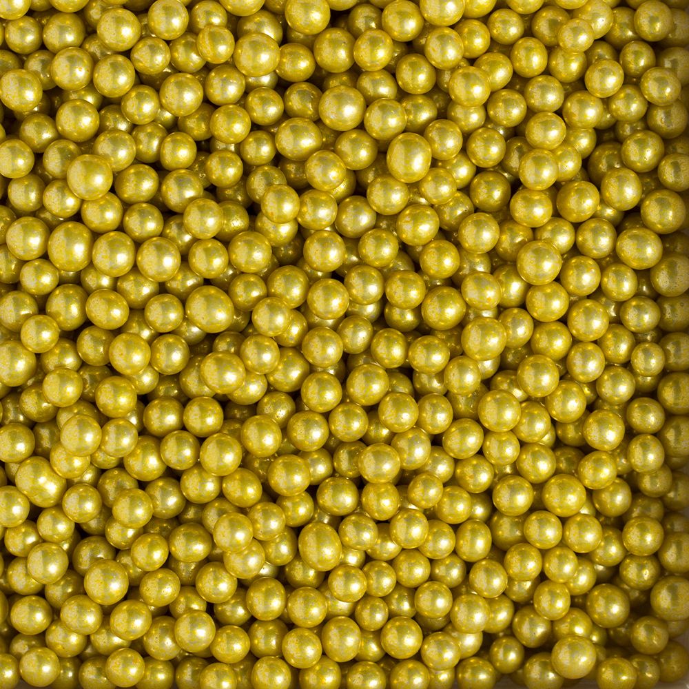 Sugar sprinkles pearls - Decora - gold, 100 g