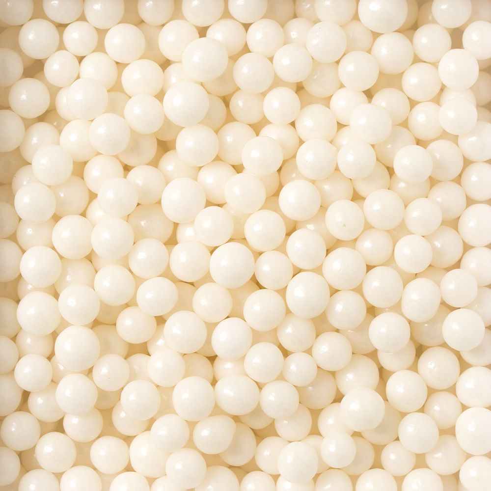 Posypka cukrowa perły - Decora - białe, 100 g