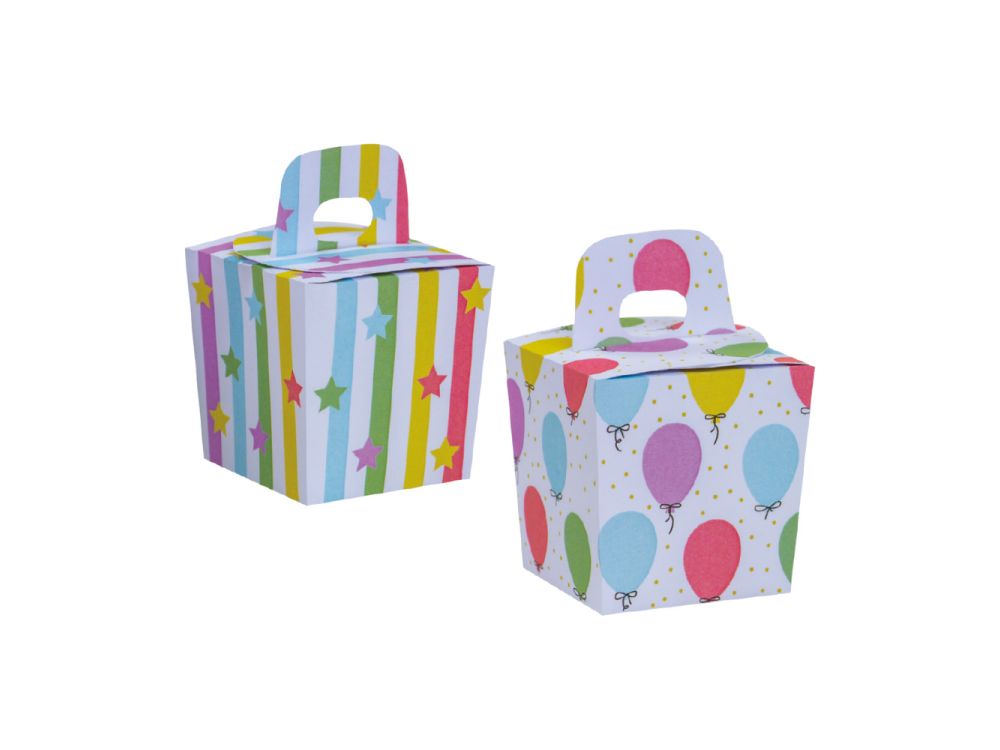 Paper boxes for sweets Ballons and Stars - Decora - 6 pcs.