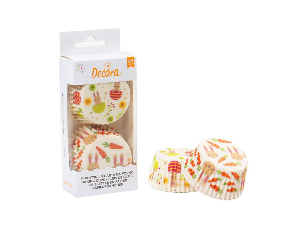 Muffin cases Easter Rabbit - Decora - 50 x 32 mm, 36 pcs.