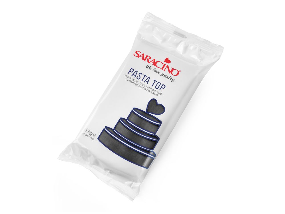 Sugar paste for covering Pasta Top - Saracino - black, 1 kg