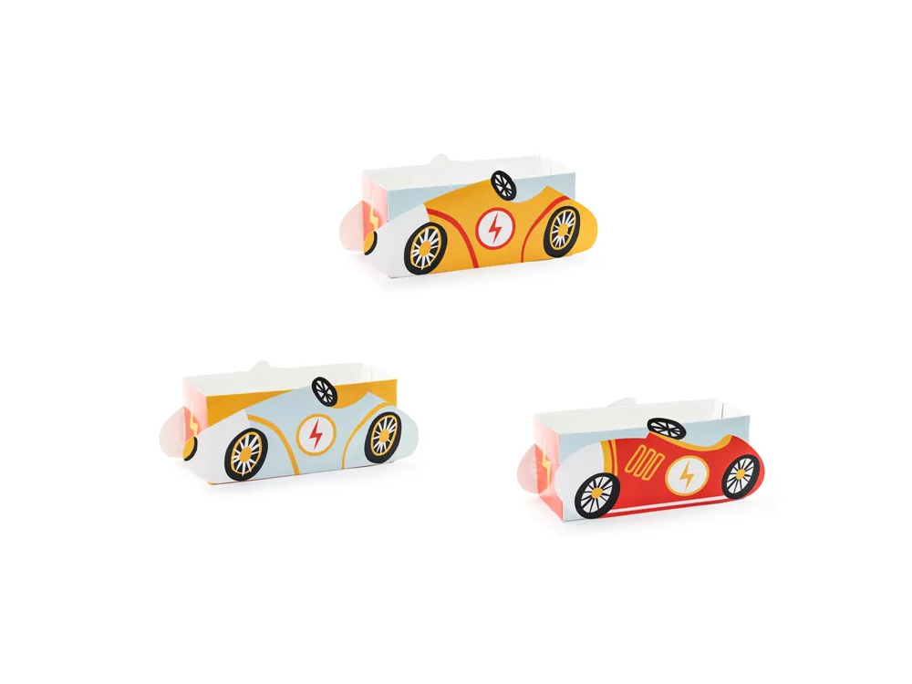 Snacks boxes Cars - PartyDeco - 3 pcs.