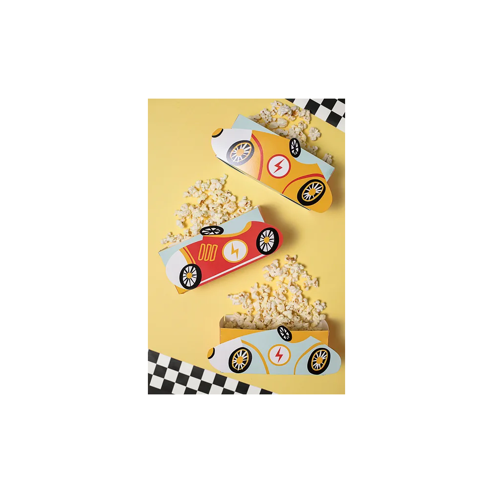 Snacks boxes Cars - PartyDeco - 3 pcs.