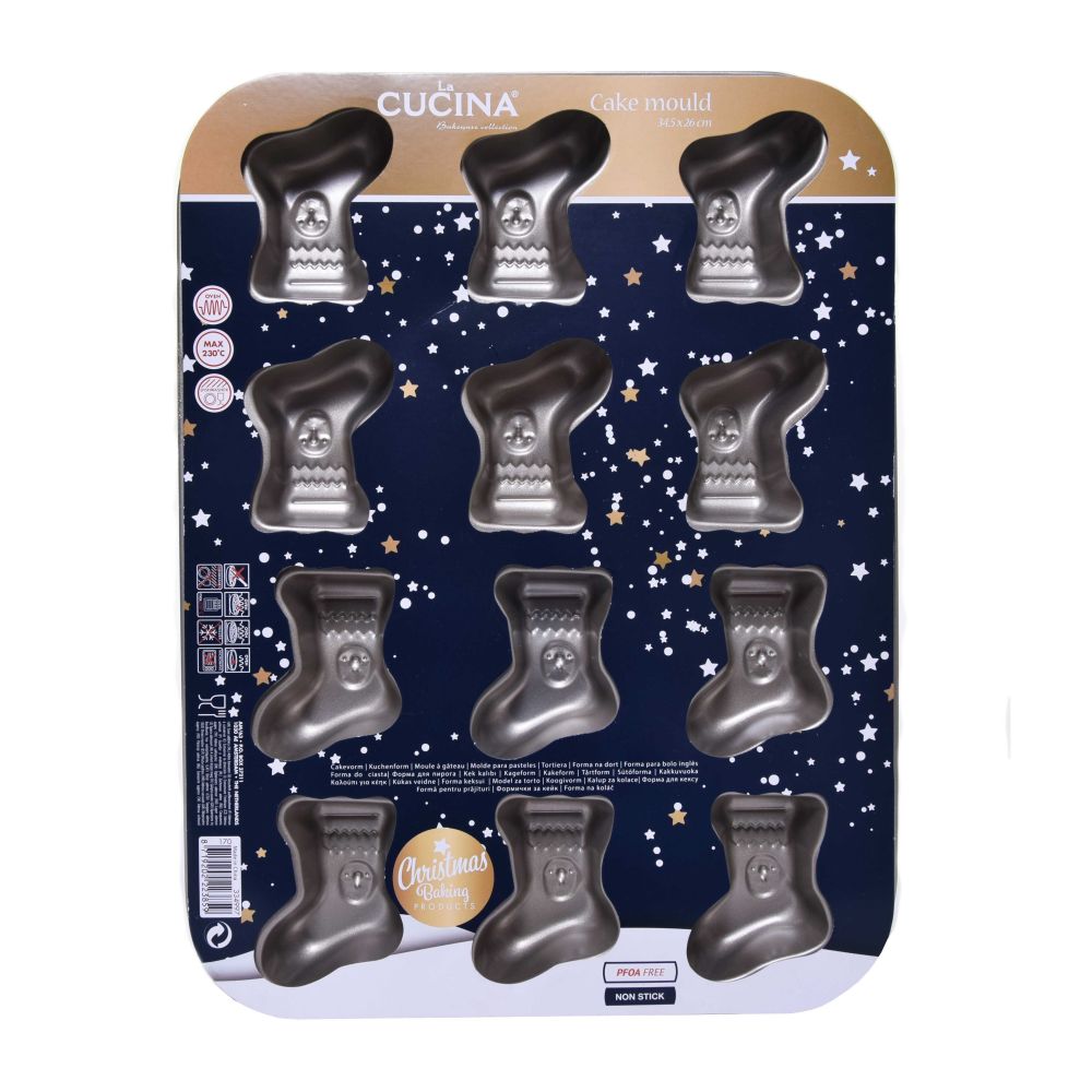 Cake mould - La Cucina - christmas stocking, 12 pcs.