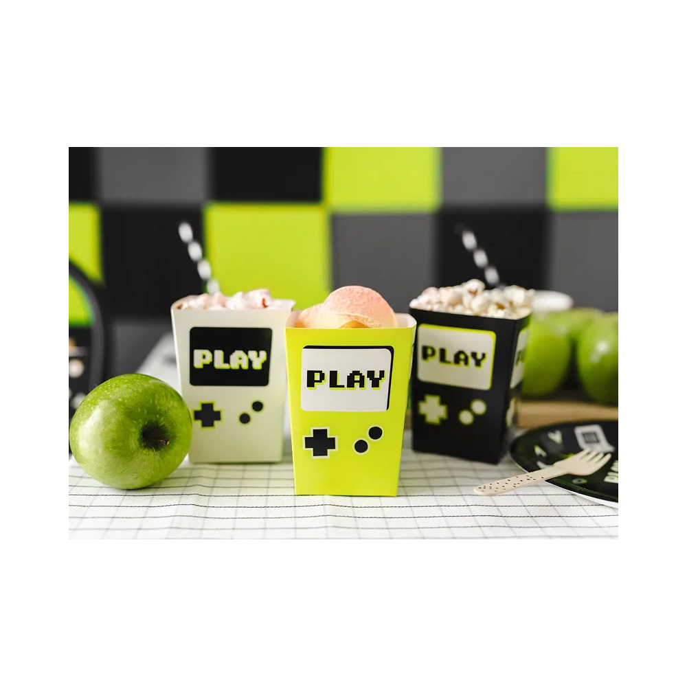 Pudełka na popcorn Play - PartyDeco - 6 szt.