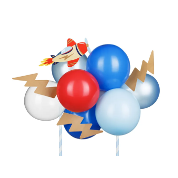 Balloon cake topper Airplane - PartyDeco