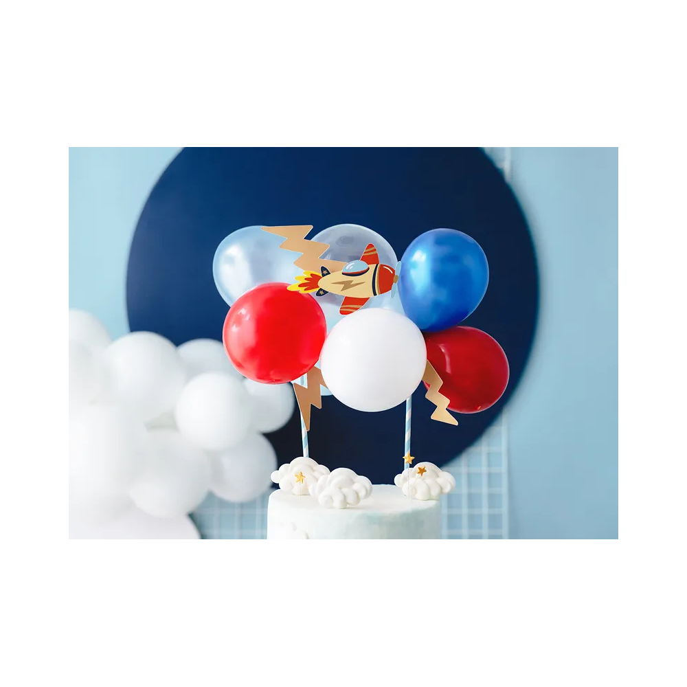 Balonowy topper na tort Samolot - PartyDeco