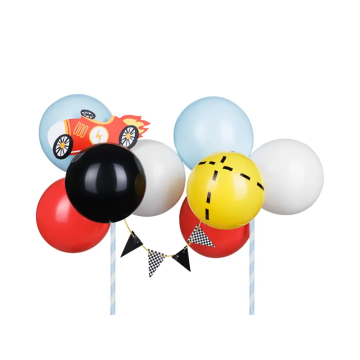 Balloon cake topper Car Racing - PartyDeco