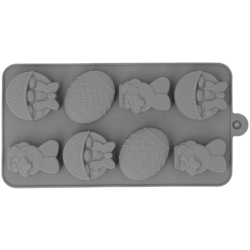 Silicone mold for cookies, chocolates and pralines Easter - 8 pcs.