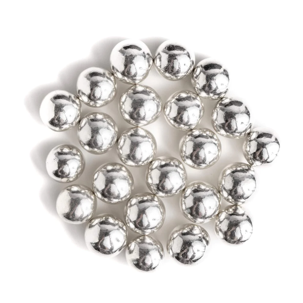 Chocolate decoration pearls Silver Crispies Large - Sweet Buffet - 115 g