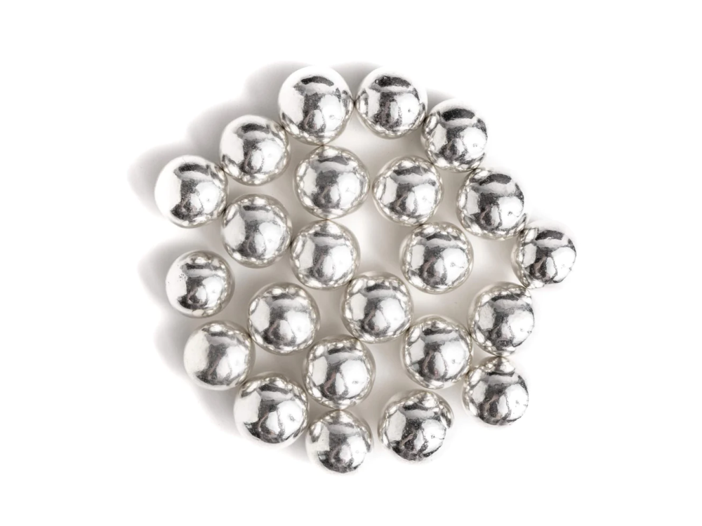 Dekoracja czekoladowa perły Silver Crispies Large - Słodki Bufet - 115 g