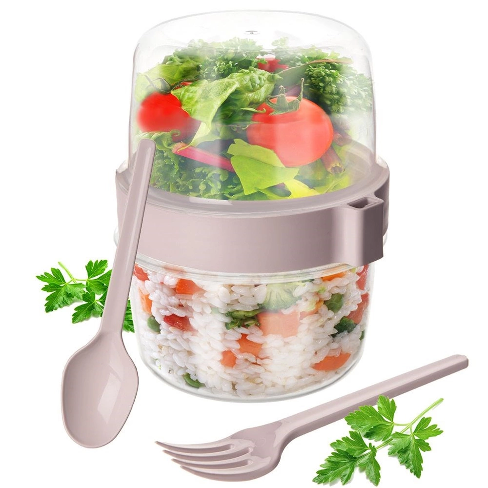 Yoghurt container with spoon and fork - Orion - 370 ml