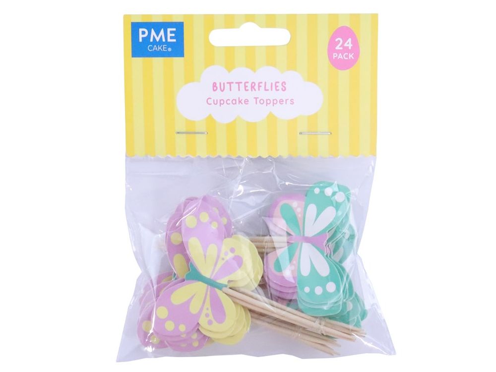 Muffin toppers Butterflies - PME - 24 pcs.