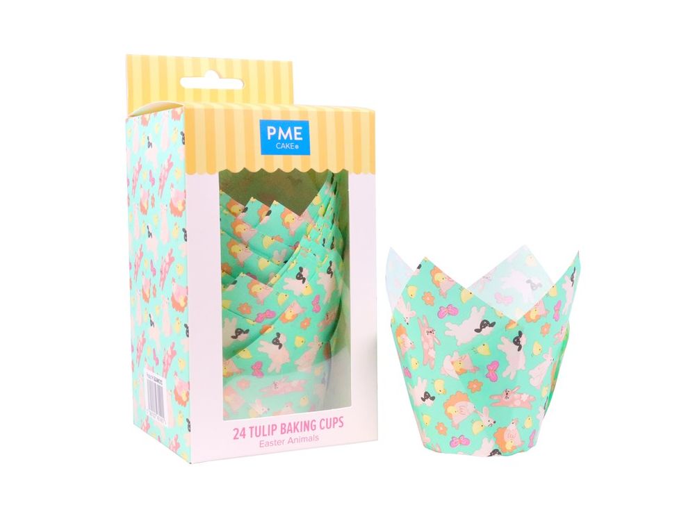 Tulip baking cups Easter Animals - PME - 24 pcs.